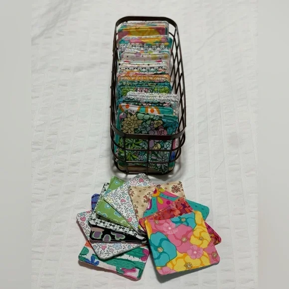 Reusable Facial Pads 100% Cotton Cute Prints Sustainable Eco Friendly Pick Ten - Picture 2 of 5